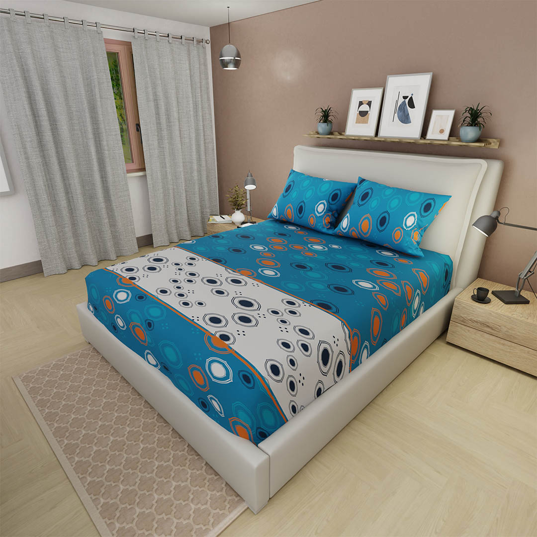 Sábana Ajustable Órbita Nocturna Azul