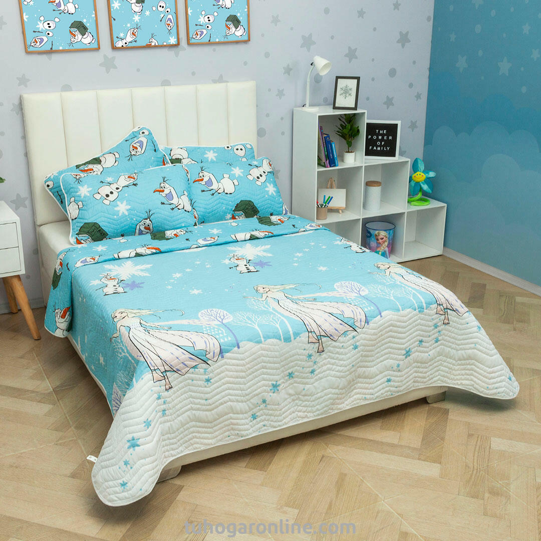 CUBRELECHO PRENSADO CAMA DOBLE DISNEY FROZEN