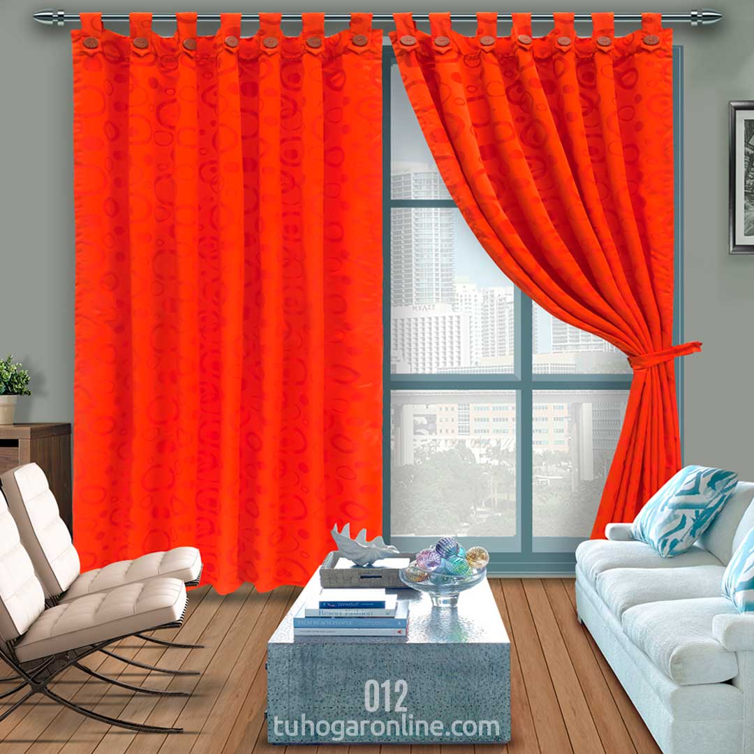 44CORTINA EN YACAR-BOTÓN NARANJA