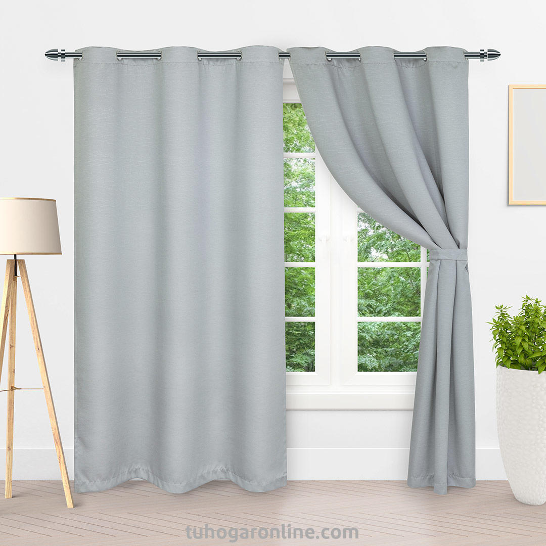 44CORTINA BLACK OUT ANTI-LUZ BÁLTICA PLATEADA