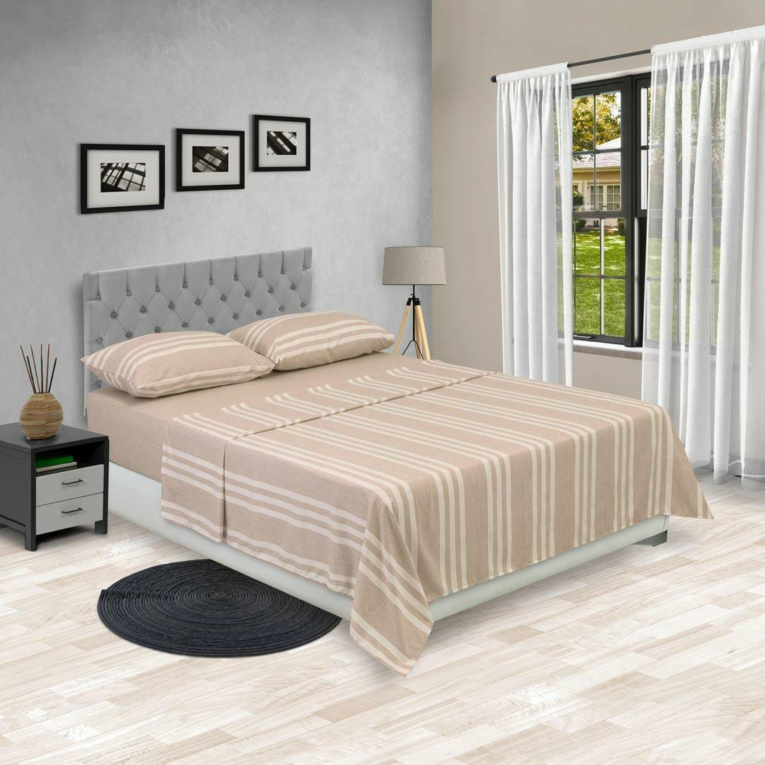 44JUEGO DE SABANAS EQUILIBRIO CAMA DOBLE  CURUBA