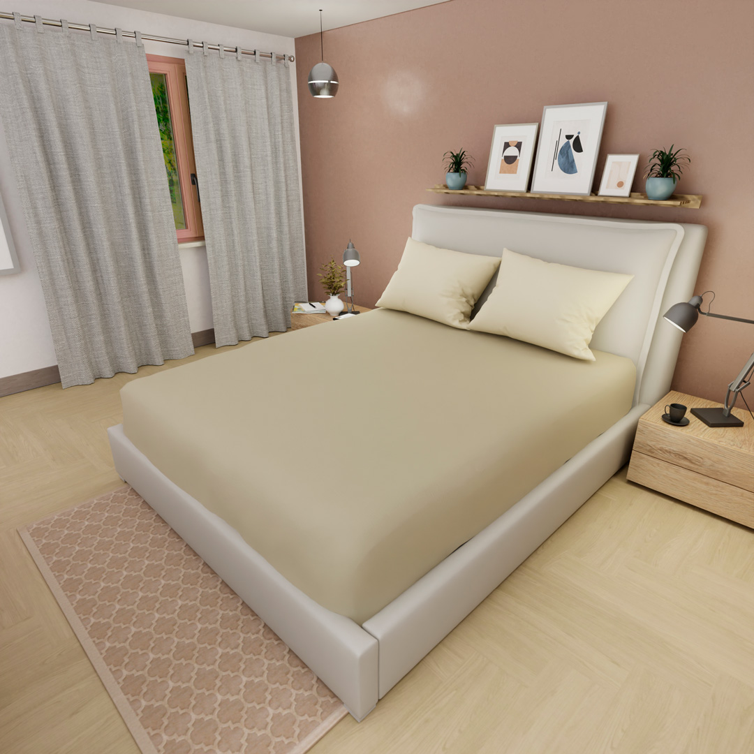 44Sabana Ajustable Línea Básica Amarillo