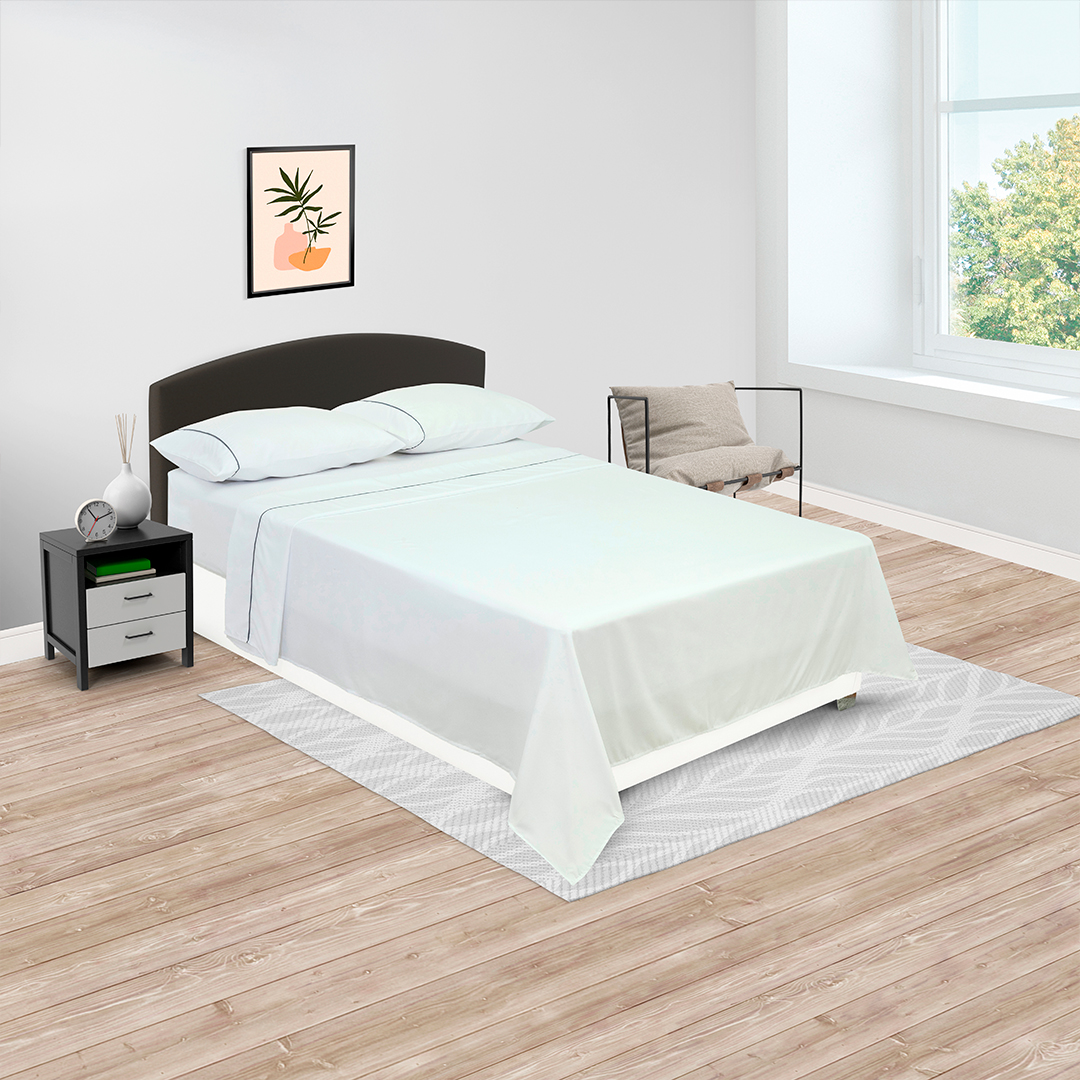 44Juego De Sábanas Linea Básicos Blanco Suavizada