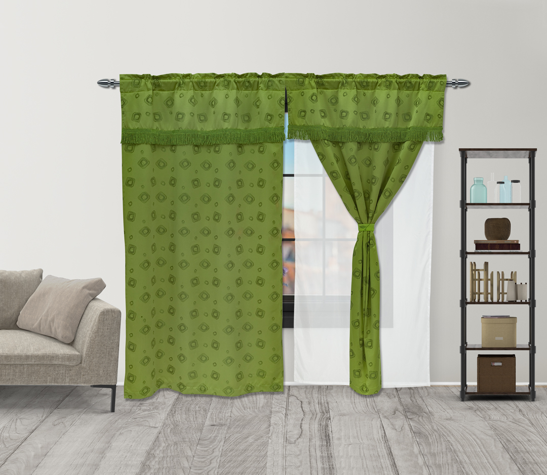 44Cortina Fleco Grueso  Verde