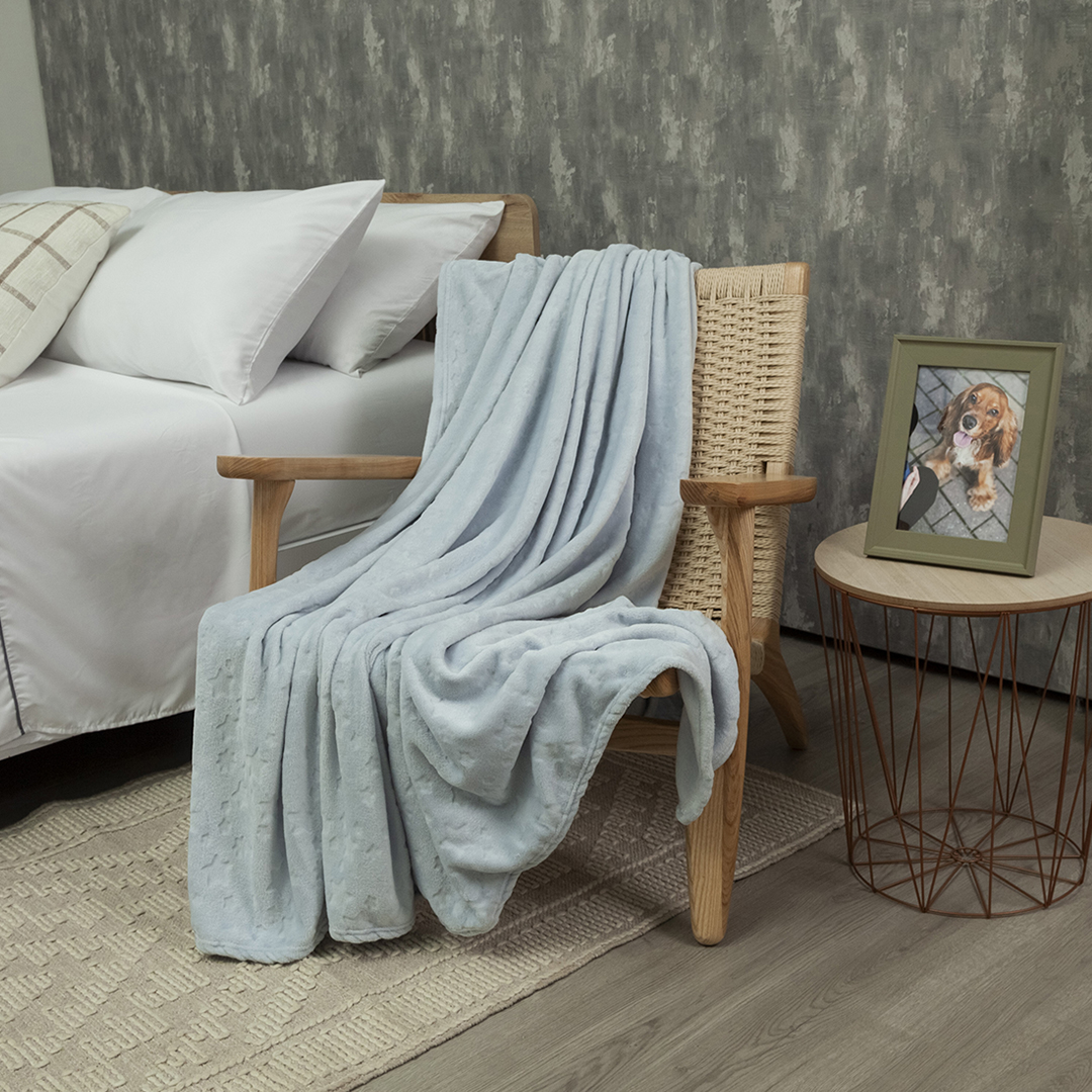 44Cobija Comfortsoft Azul Nieve Estrellas Suave