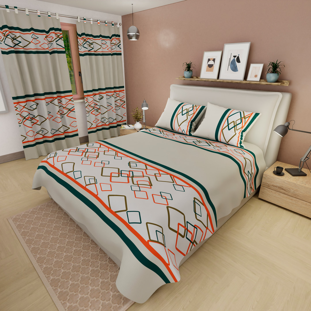 44Juego de Sábanas Microfibra Suavizada Cuadros de En Sueños