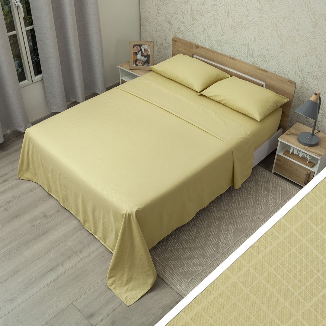 44Juego De Sábana Monet Vitral Almendra