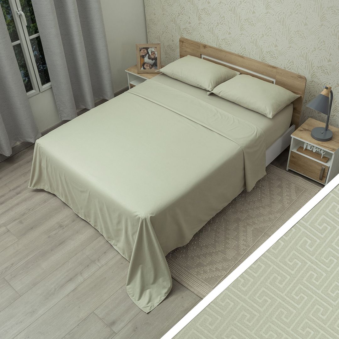 44Juego De Sábana Monet Trama Zen Gris