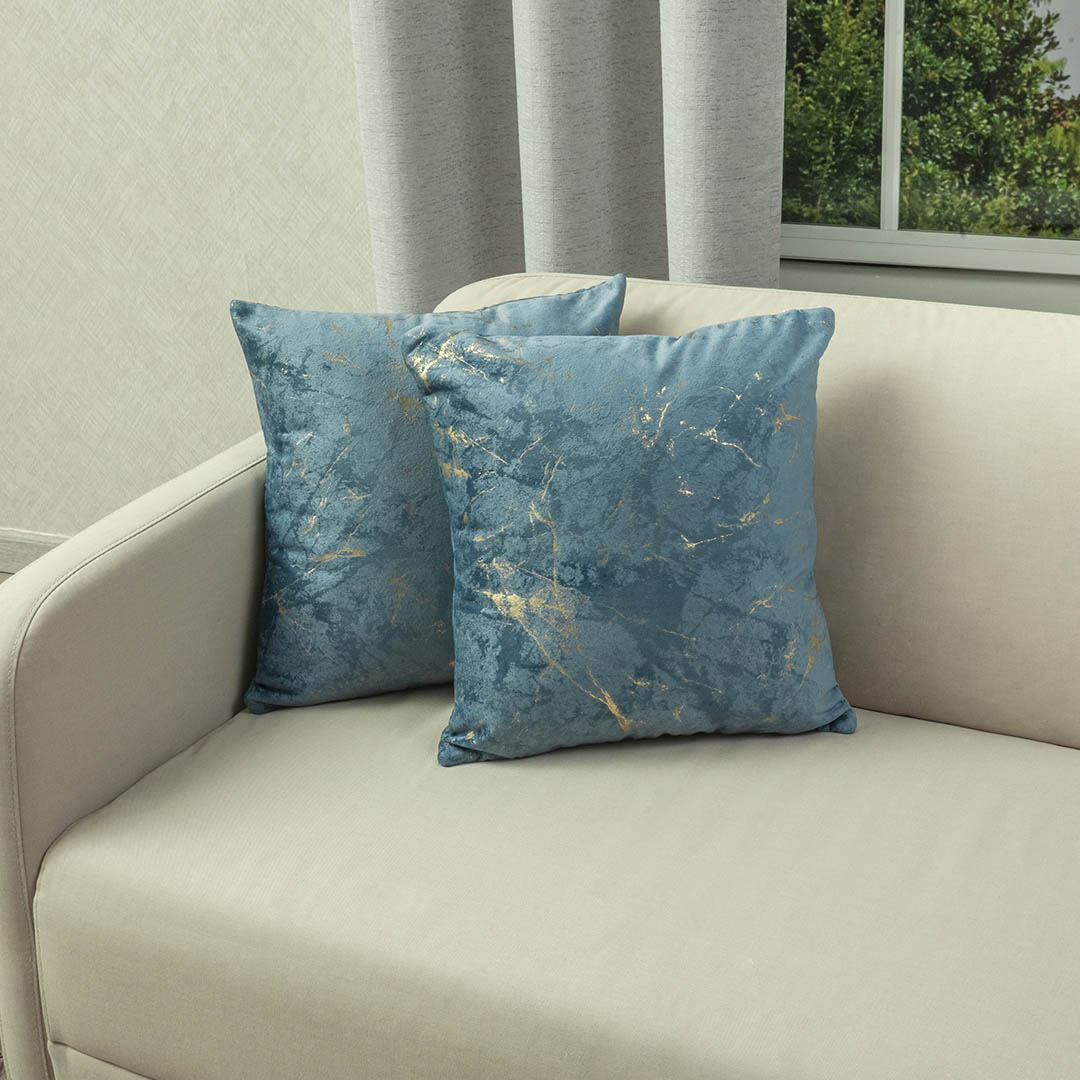 44Forro Cojín Vividhata Arte de Seda Azul