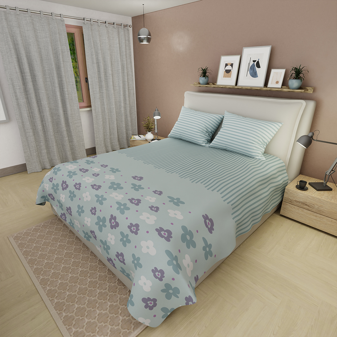 44Juego De Sabanas 180 Hilos Eco de Primavera