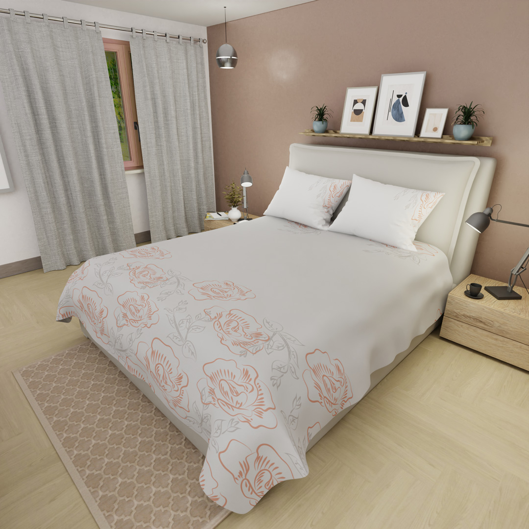 44Juego de Sábanas de 250 Hilos Tranquilidad Floral