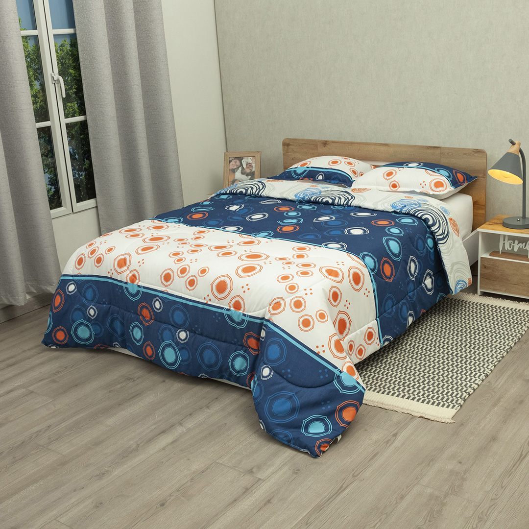 44Cubrelecho Semiacolchado Doble Faz Órbita Nocturna