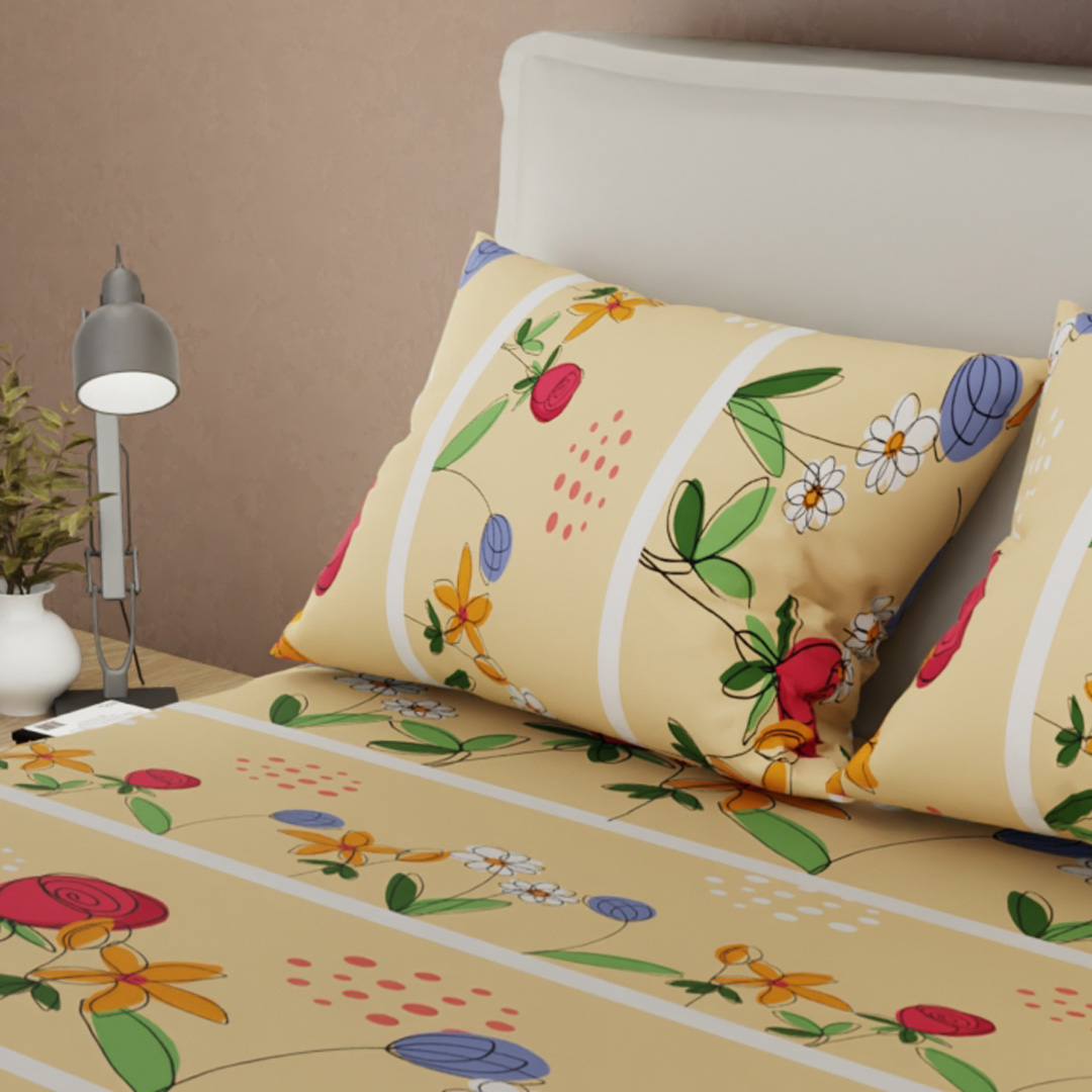 44Sábana Ajustable Alegoría Floral