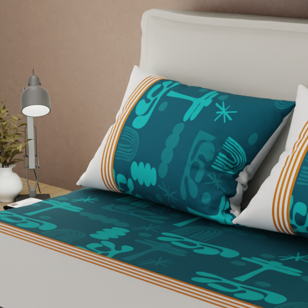 44Sábana Ajustable Símbolos del Cielo