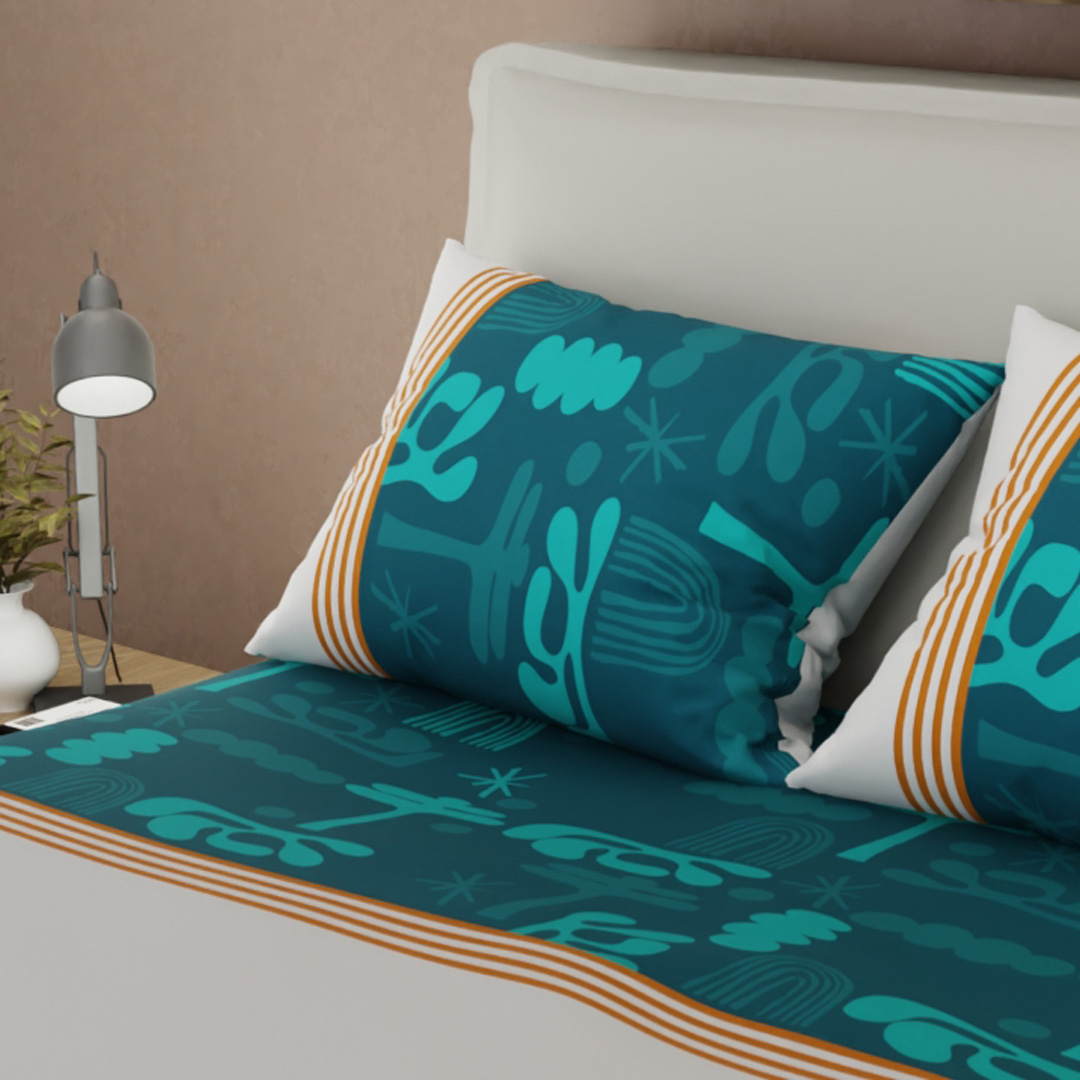 44Juego de Sábanas Microfibra Suavizada Símbolos del Cielo