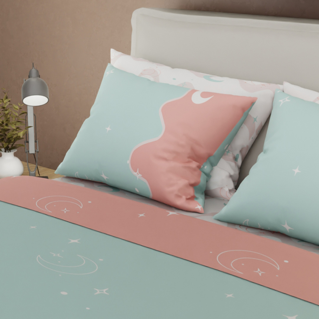 44Juego De Sabanas Style 4 Fundas Sueño Lunar