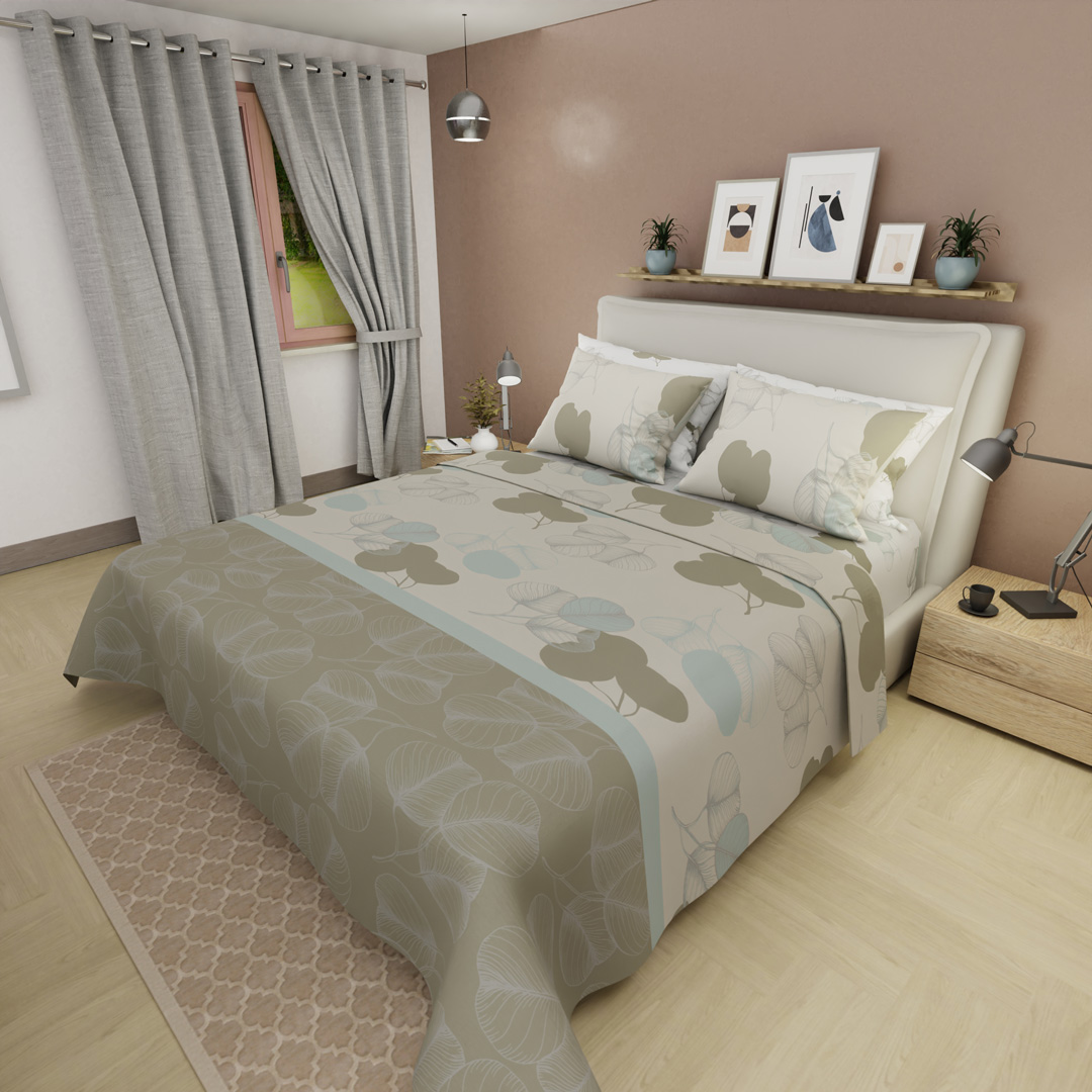 44Juego De Sabanas Style 4 Fundas Bosque Sereno