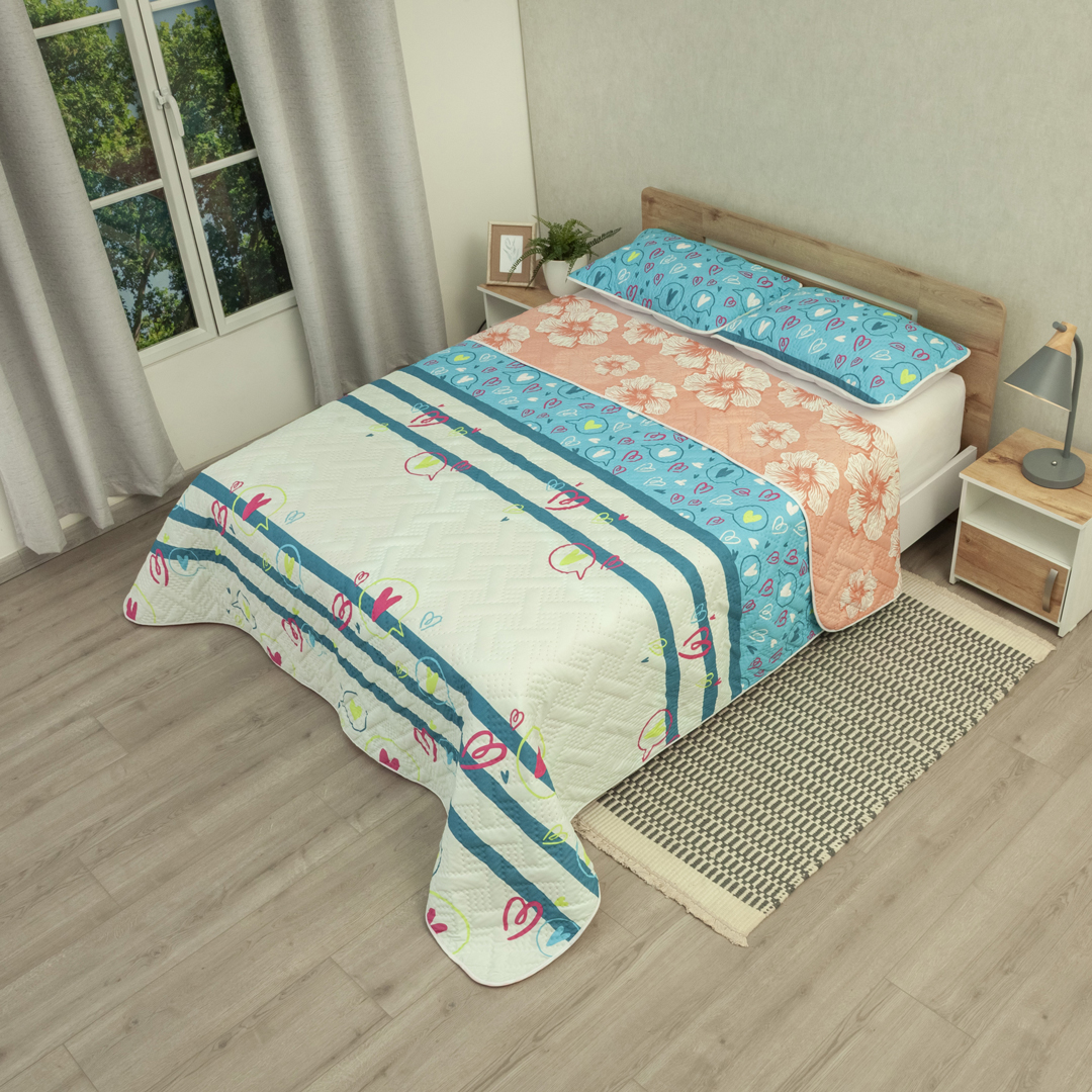 44Cubrelecho Doble Faz Termosellado Dúo Vibrante