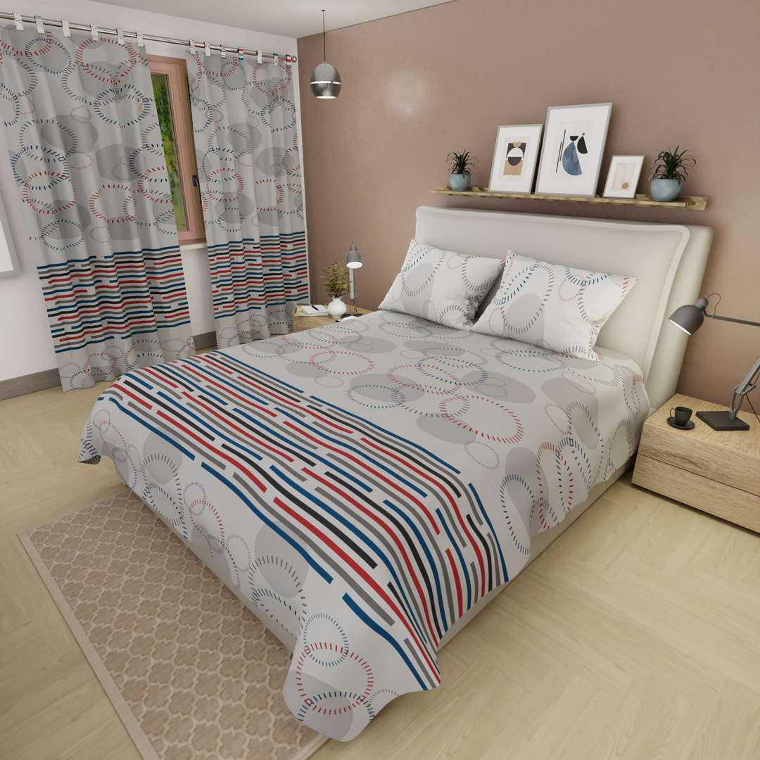 44Juego de Sábanas Microfibra Suavizada Grafito Moderno