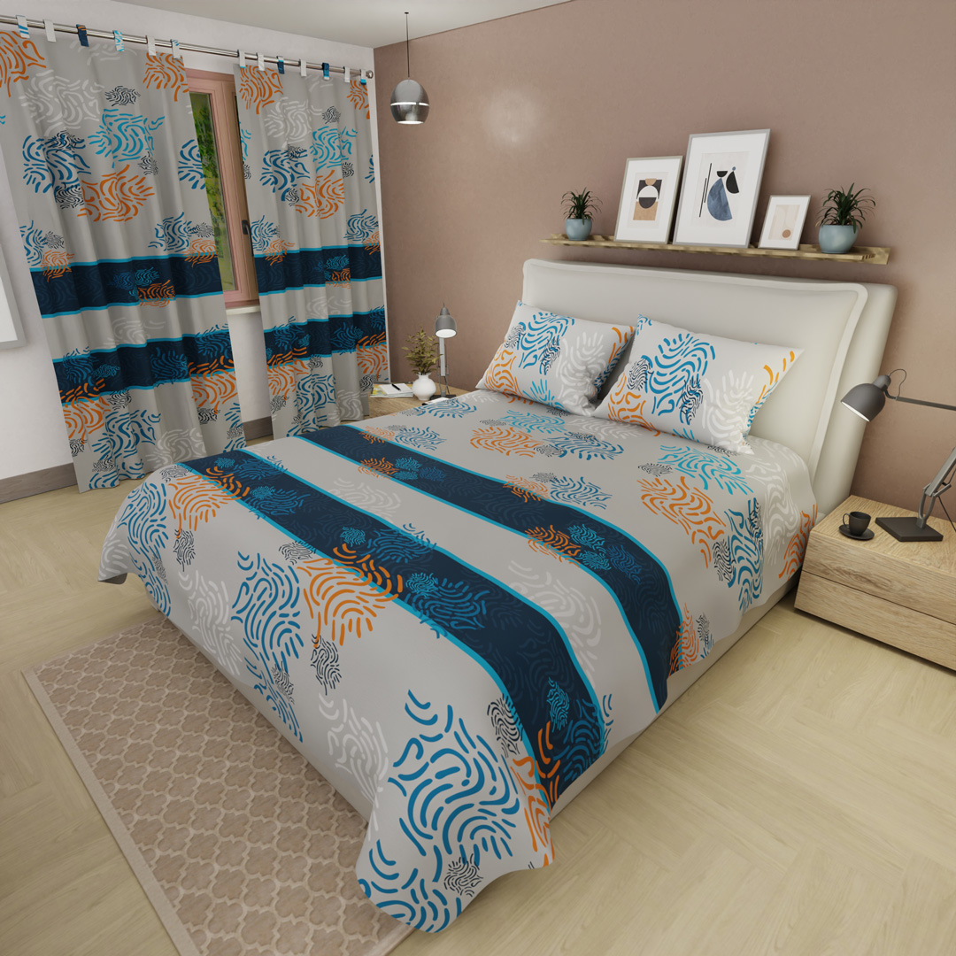 44Juego de Sábanas Microfibra Suavizada Marea Serena