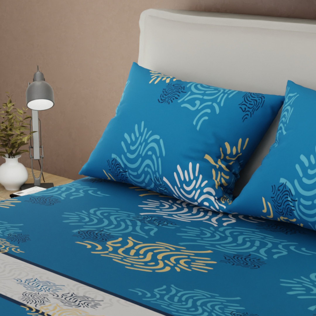 44Sábana Ajustable Marea Azul