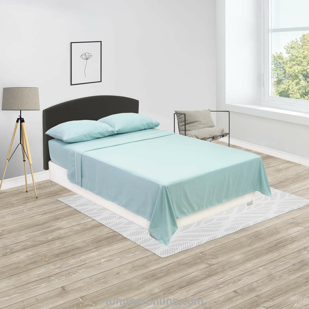 44JUEGO DE SÁBANAS MICROFIBRA SUAVIZADA BÁSICA AZUL CIELO