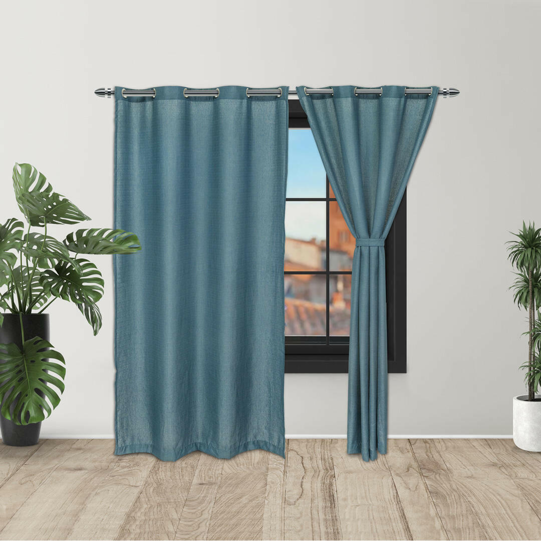 44CORTINA RAMIA ARGOLLA ANCESTRAL AZUL PETRÓLEO