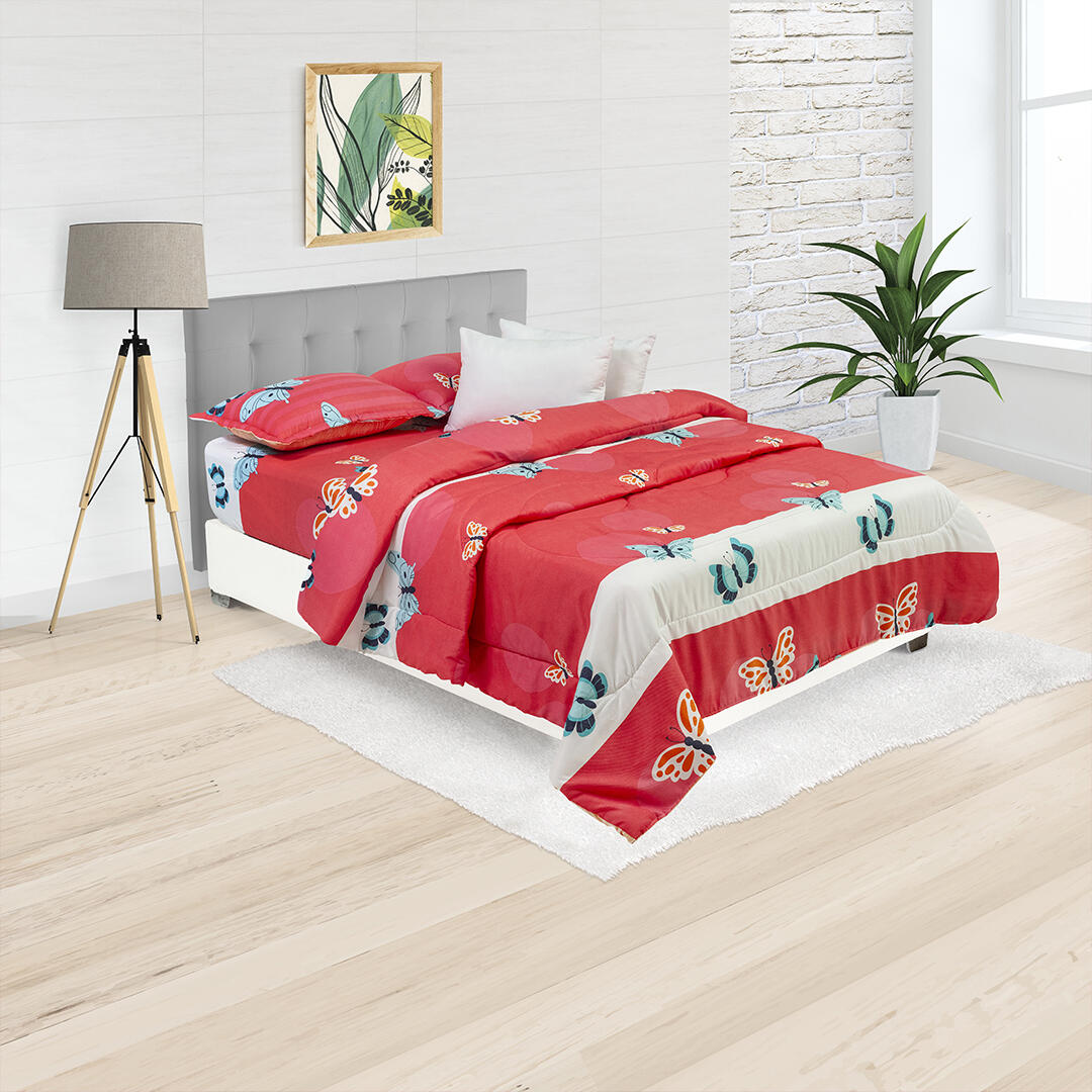 44Combo 7 Mariposas Fondo Rosado Crema