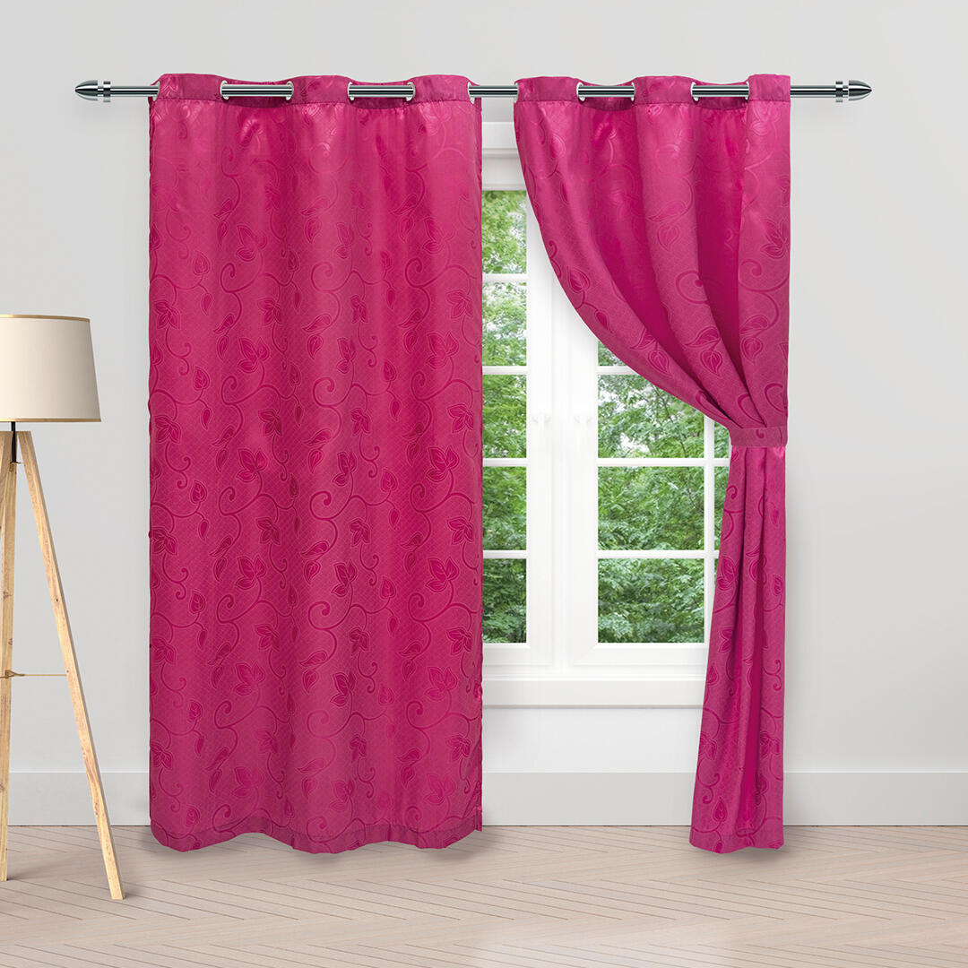 44 CORTINA PERGAMINO ARGOLLA FUCSIA