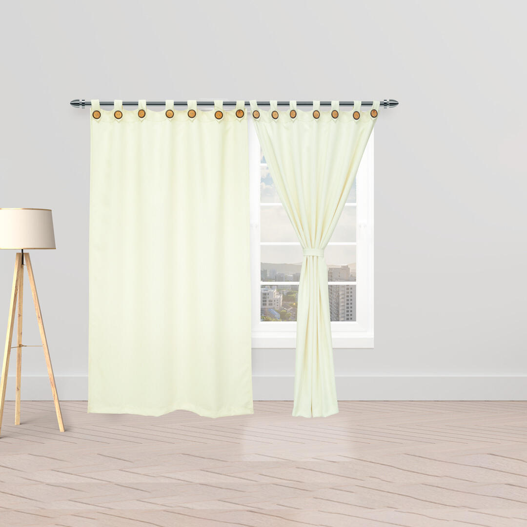 44CORTINA BLACKOUT CUBISTA BOTÓN MARFIL