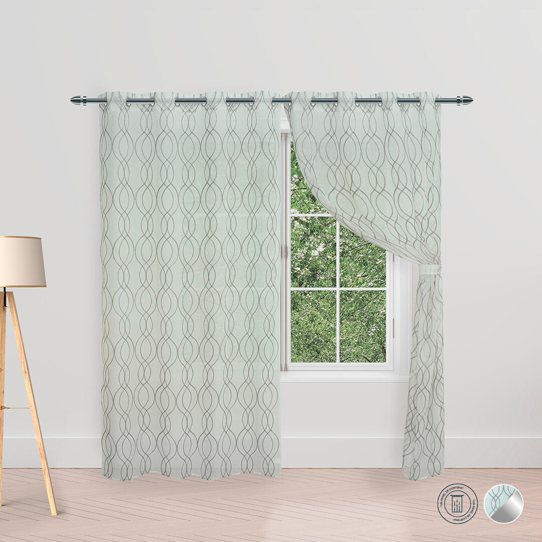 44CORTINA VELO MARGARITA ARGOLLA GRIS 