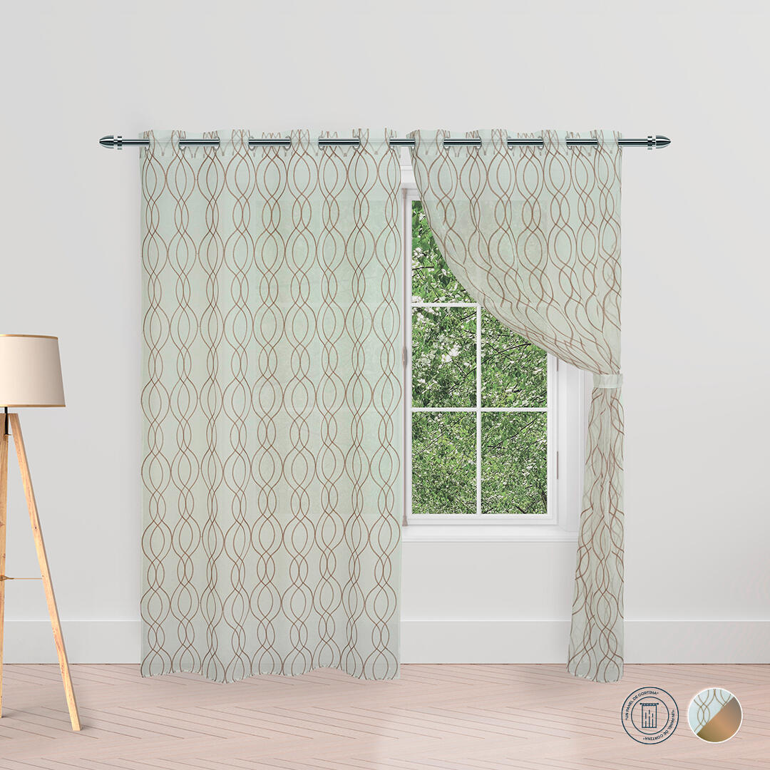 44CORTINA VELO MARGARITA ARGOLLA CAFÉ