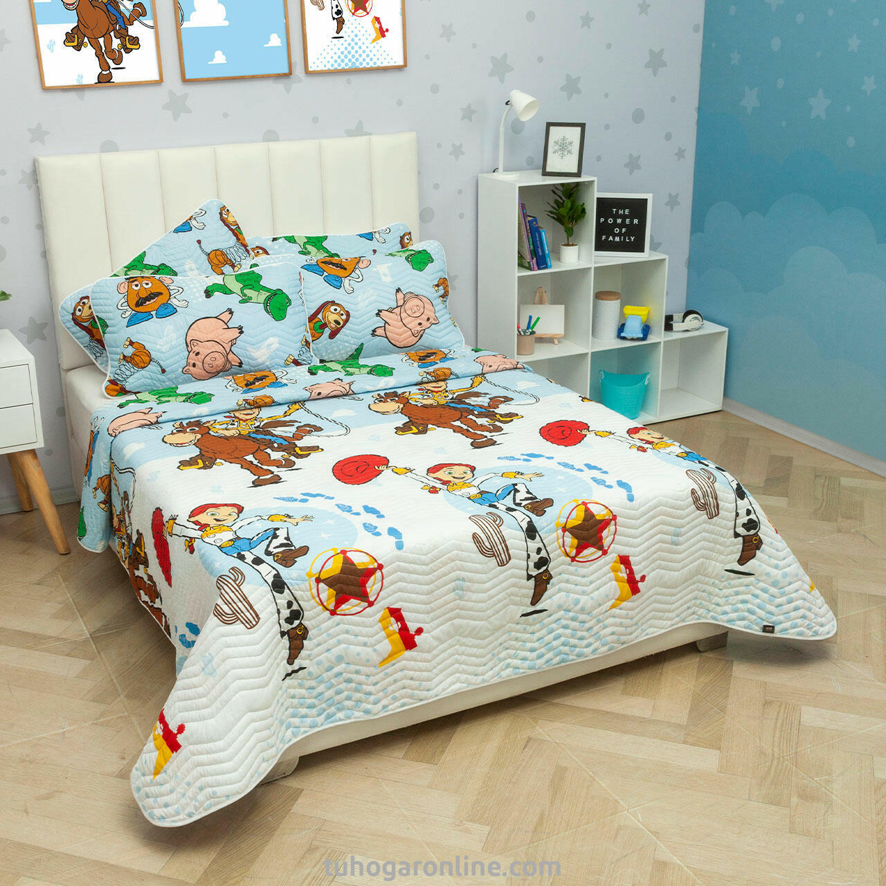 44CUBRELECHO PRENSADO CAMA SEMIDOBLE  DISNEY TOY STORY 
