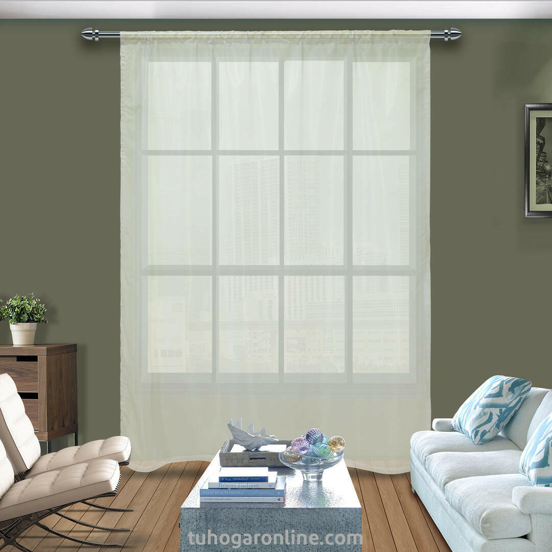 44VELO CORTINA 135 X 220 BEIGE