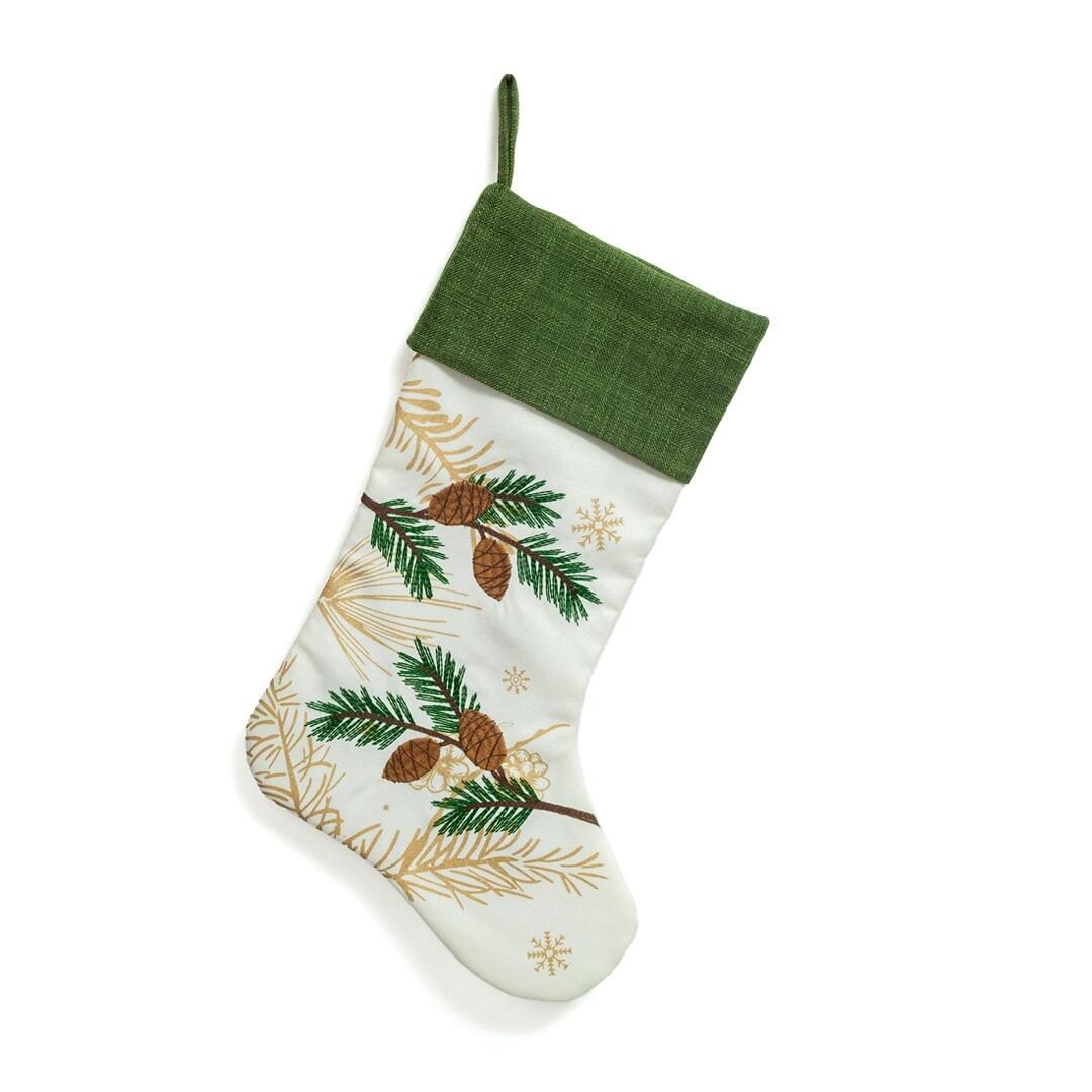 44BOTA DE NAVIDAD ESPIGAS NAVIDEÑAS FONDO BLANCO CON VERDE