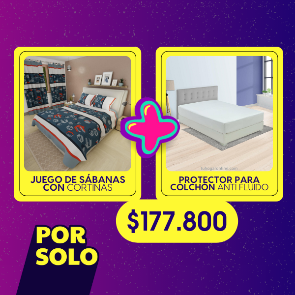 juego-de-sabanas-con-cortinas-mas-protector-para-colchon-anti-fluido