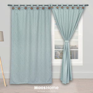 44Cortina Blackout Cubista Botón Anti Luz 70% Verde Caña