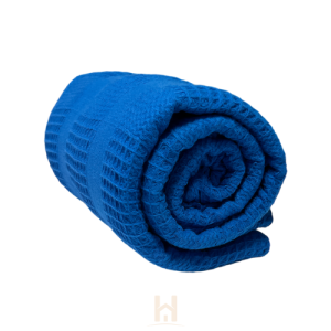 44Sobrecama En Colcha Tela Galleta Algodón Cama Doble Azul Rey